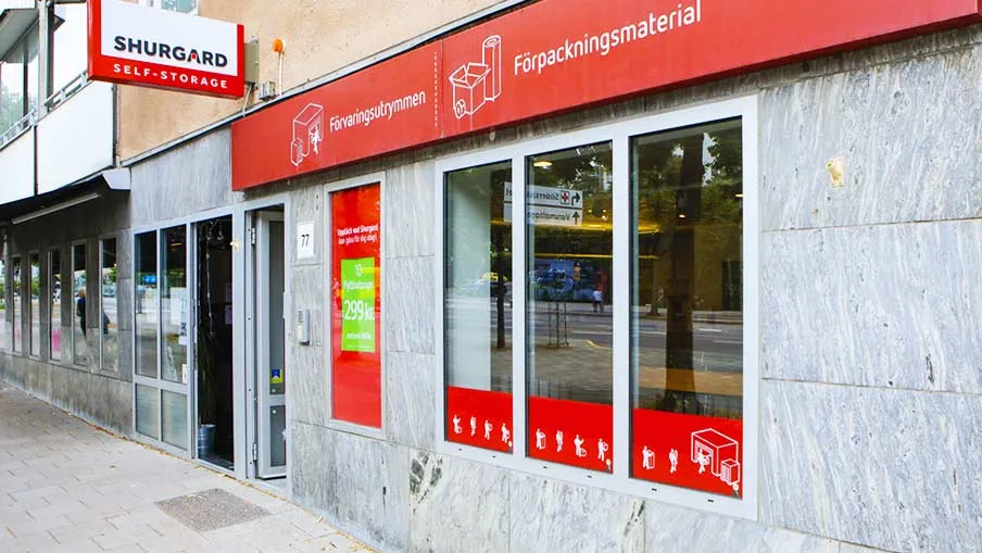 Magasinering hos Shurgard Stockholm Södermalm