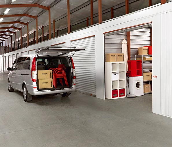 Drive-throught units at Shurgard